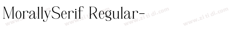 MorallySerif Regular字体转换